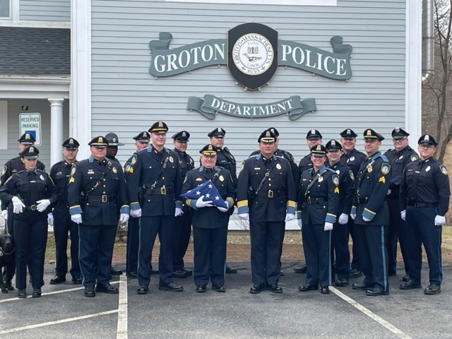 Congratulations Groton Police Deputy Chief Ed Sheridan on his retirement today.  Thank you for your service, and good luck with retirement.