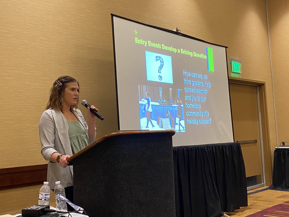 Rock Star educator <a href="/btink89/">Brittany Tinkler</a> sharing about her project “Keep Indy Warm” and how PBL inspires students to make a difference in their community while also learning at high levels. #NCTMINDY22
