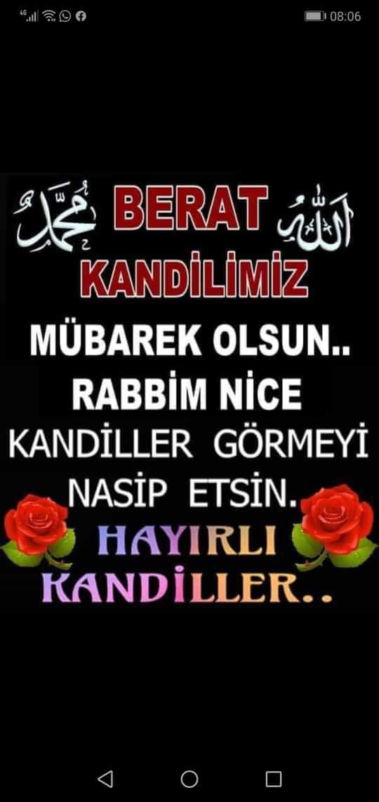 Berat kandiliniz mübarek olsun inşallah