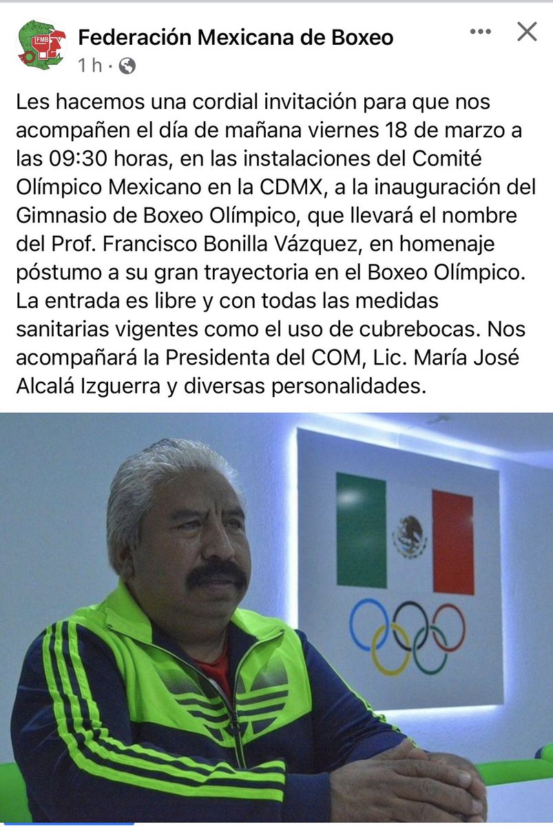 El profe Bonilla merece ser reconocido, muy merecido este homenaje <a href="/femebox/">FEMEBOX</a> <a href="/COM_Mexico/">Comité Olímpico Mexicano</a>