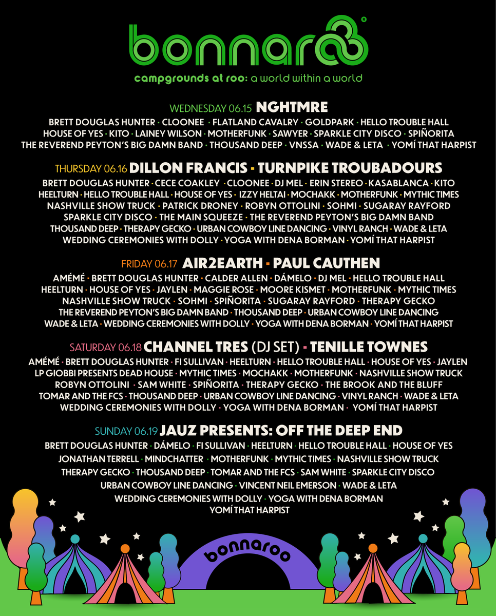 2022 Bonnaroo Camping Plazas lineup