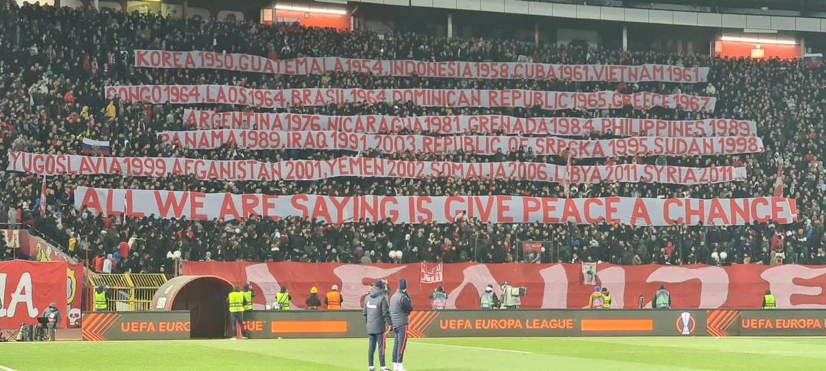 Сегодня на матче <a href="/crvenazvezdafk/">FK Crvena zvezda</a> Сербы это ❤