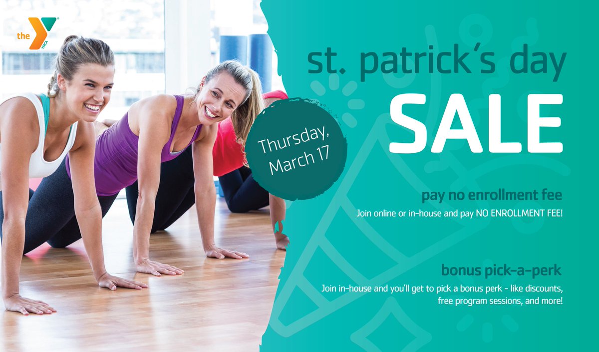 Only a few hours left to get no enrollment and the bonus pick-a-perk out of the leprechaun's "Pot of Gold".  Happy St. Patty's Day! 🍀🍀🍀 #ymcacassclay