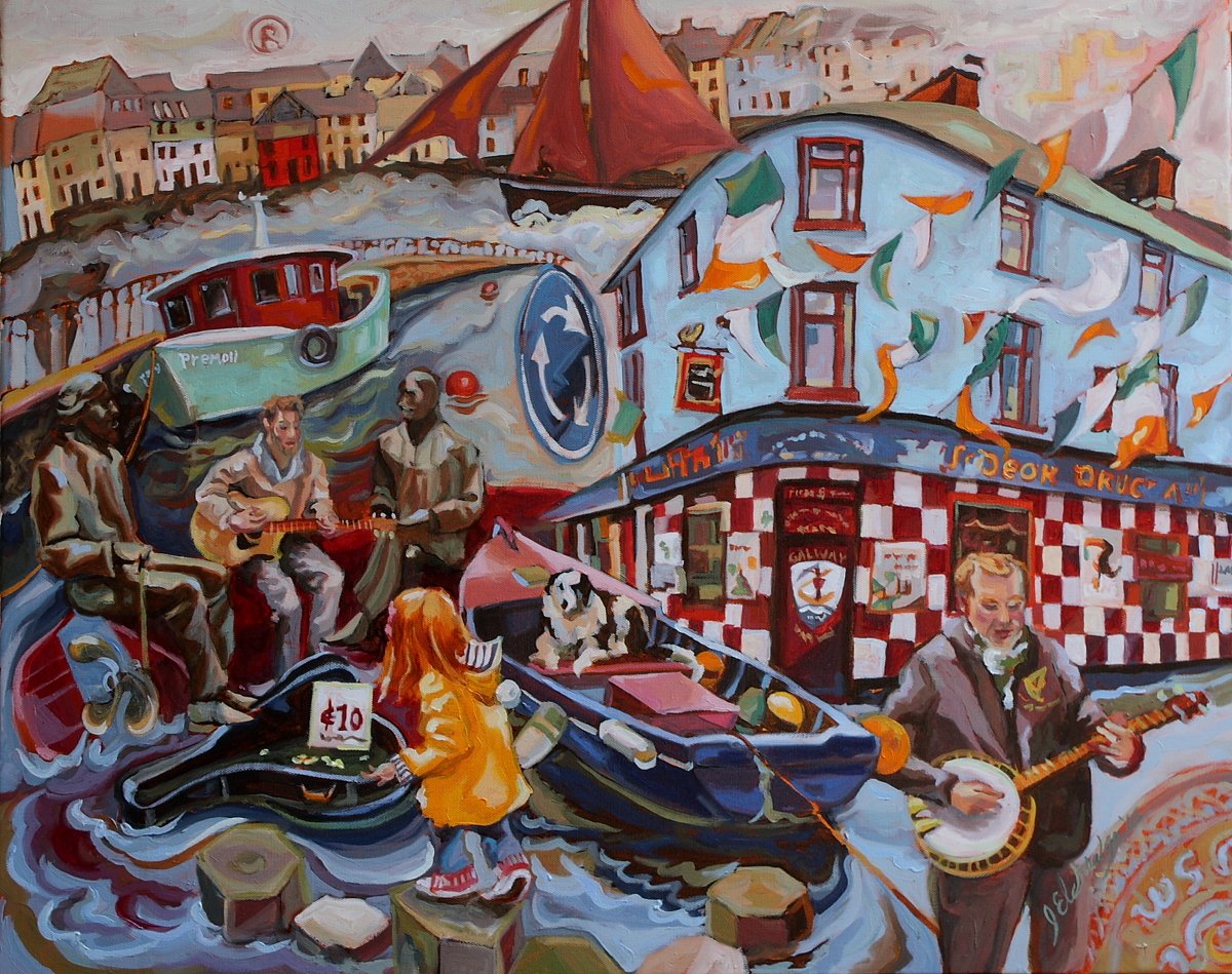 Artspan_com's tweet photo. #HappyStPatricksDay to all of our friends who celebrate! 🌈☘️

 ‘Galway’ by Jason Eldredge is a 24.00" h x 30.00" painting. Original &amp; prints are available on Artspan: https://t.co/rFEUnVHPZO
#painting #art https://t.co/RFc3WyENJP