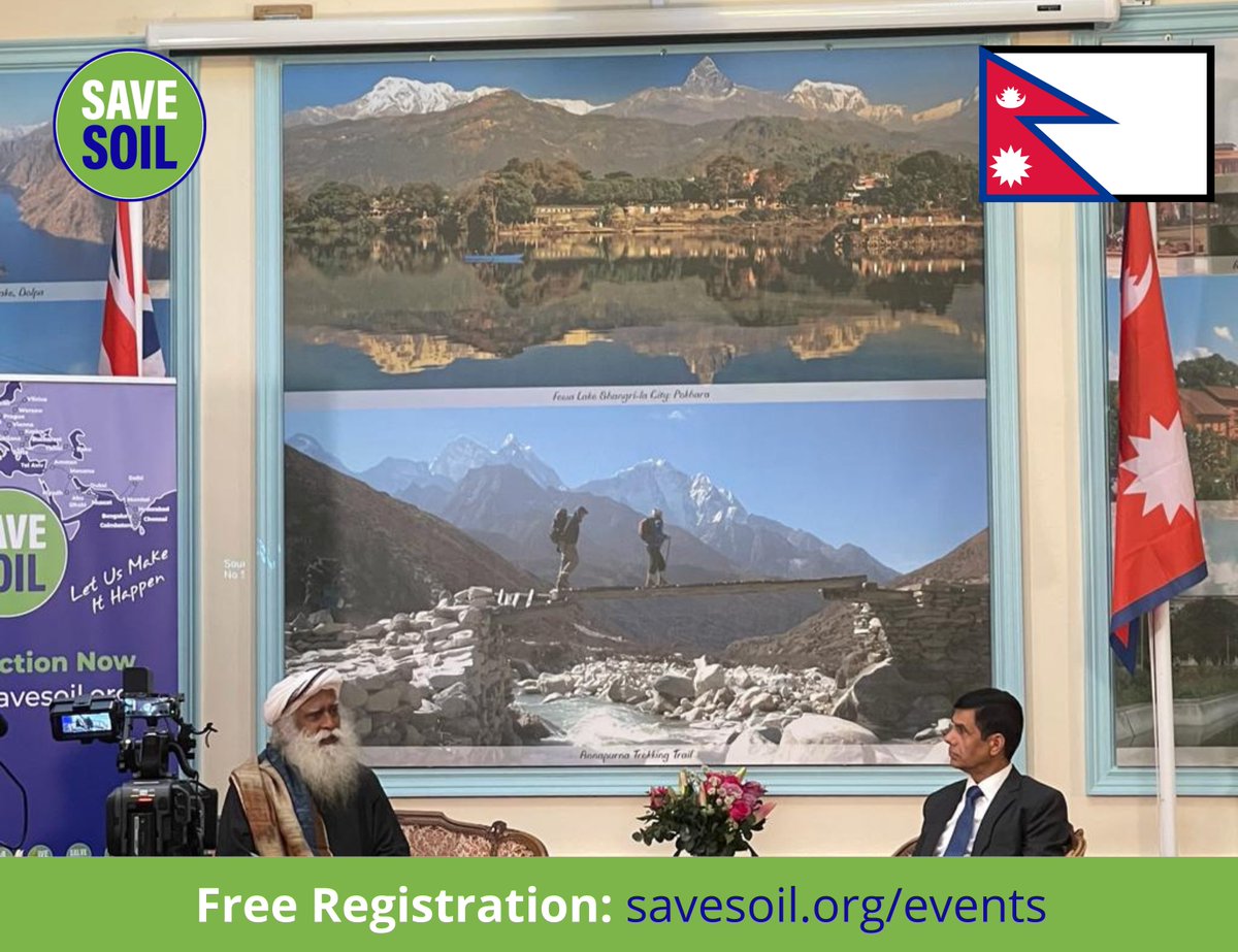 ManishTiwariUK's tweet photo. SaveSoil @SadhguruJV campaign starts in London and invites @PM_nepal_ to raise awareness on soil deterioration. #LetsDoNepal and spread the #SaveSoil movement. To know more visit https://t.co/2vQtSNhReY @SherBDeuba @paras77 @mkoirala @chefsantoshshah @kprashantt @thapagk https://t.co/tJ4fsOG2rK