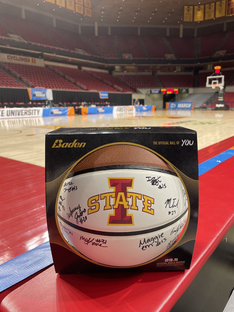CycloneATH's tweet photo. Cyclone Nation, we need you tomorrow night in Hilton! 

RT for a chance to win this autographed @CycloneWBB basketball! 

Don’t have tickets yet? There’s still time - Buy now: https://t.co/rjhzs6fvi0 https://t.co/BJCPvw3fQ8