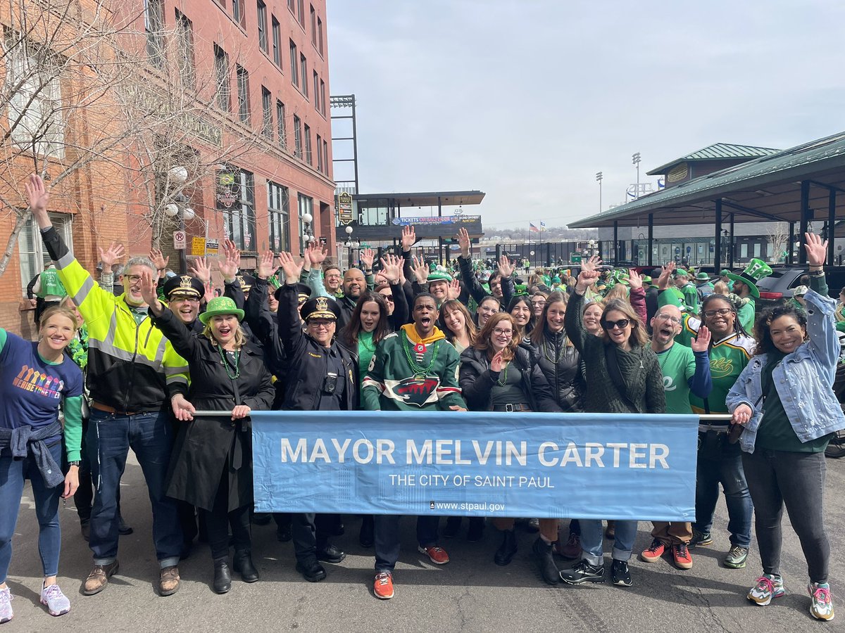 melvincarter3's tweet image. Thanks to everyone who came out to the @CityofSaintPaul today to celebrate. It’s great to be back! #StPatricksday