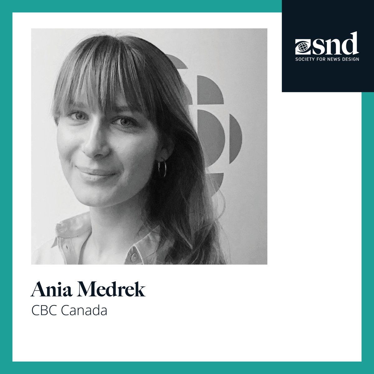 SND's tweet photo. ANIA MEDREK - LONGFORM (@aniamedrek)

Ania is a Product Designer at CBC, Canada’s public broadcaster. Based in Toronto, she previously worked for many years at the National Post, designing the daily front page and weekend features. https://t.co/teUzw5bdwu
