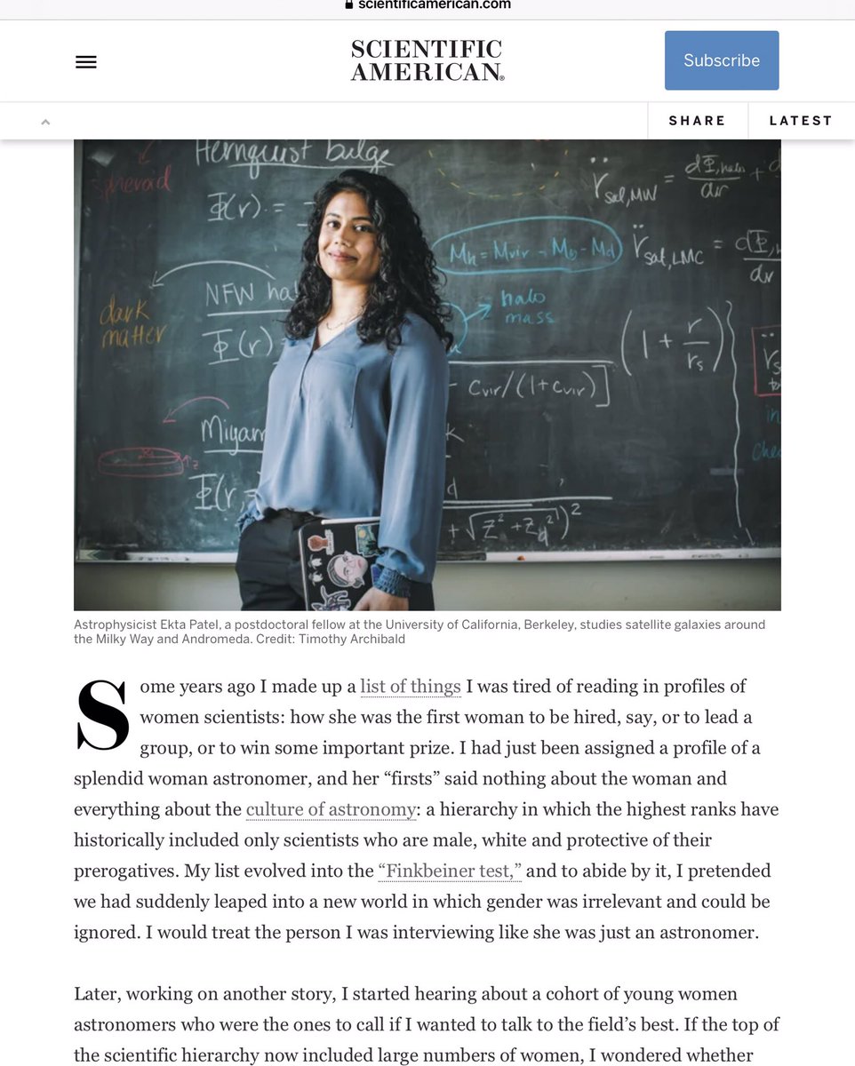 Interesting article:

Women Are Creating a New Culture for Astronomy

scientificamerican.com/article/women-…

#astronomy #Science #Space #Physics #WomenInScience #WomenInSTEM  #NASA <a href="/sdssurveys/">Sloan Digital Sky Surveys</a> <a href="/APOGEEsurvey/">APOGEE Survey</a> <a href="/ESAGaia/">ESA Gaia</a> <a href="/ESO/">ESO</a> <a href="/EsoARC/">European ALMA Regional Centre</a> <a href="/galaxy_map/">Galaxy Map (@galaxy_map@mastodon.social)</a> <a href="/galahsurvey/">GALAH Survey</a> <a href="/CenterForAstro/">Center for Astrophysics | Harvard & Smithsonian</a> <a href="/TESSatMIT/">TESS at MIT</a> <a href="/nasa_jwst/">James Webb Space Telescope /fan&art</a>
