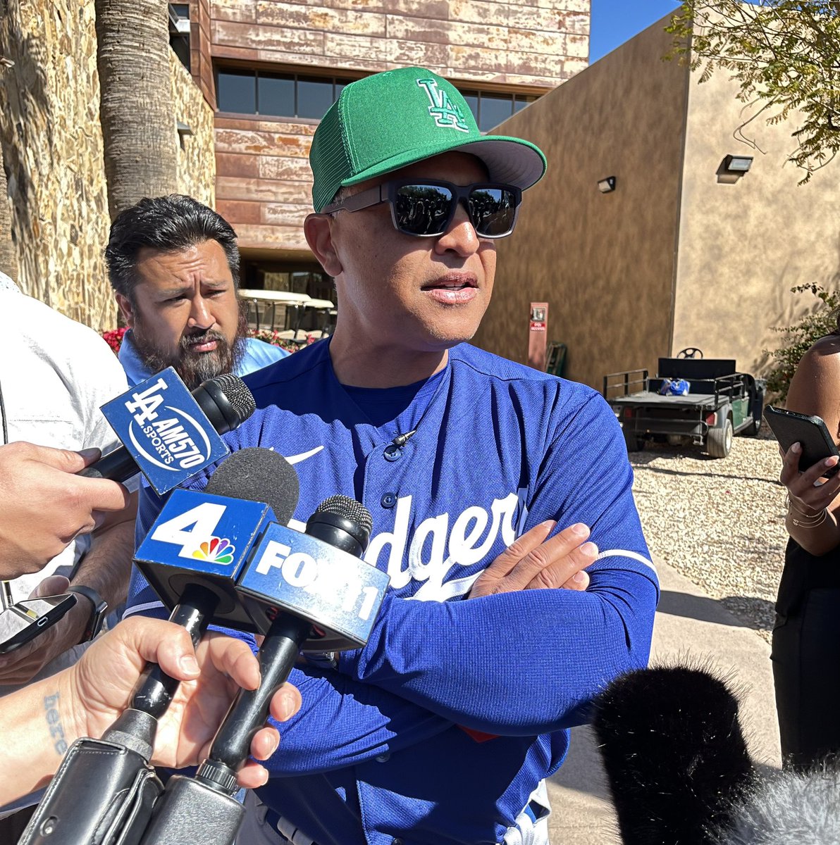 DodgerInsider's tweet photo. Roberts: “It’s a great day to be a Dodger.” https://t.co/Po1YcWdr89