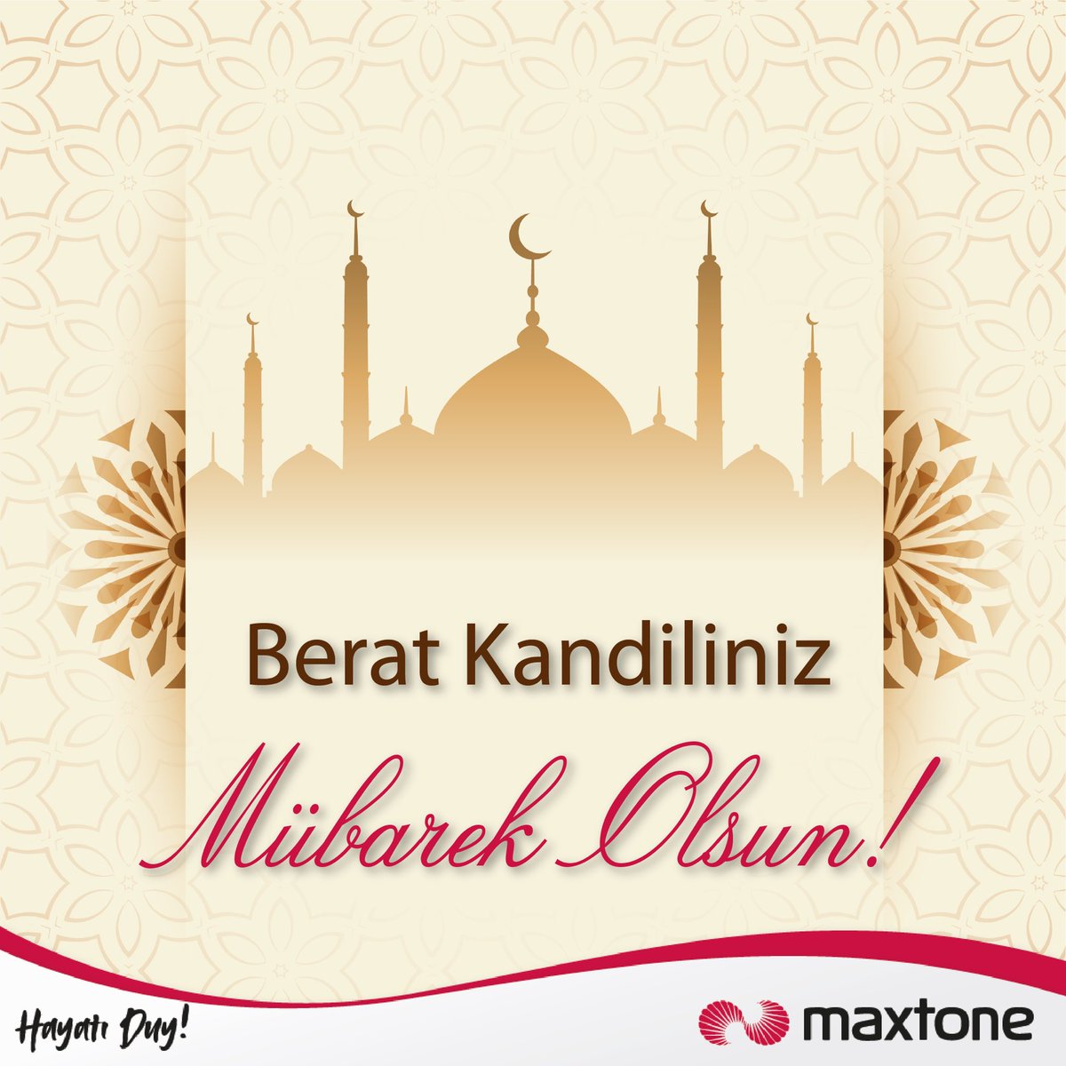 maxtoneisitme's tweet photo. Sağlık, mutluluk, huzur ve barış dileklerimizle Berat Kandilinizi kutlarız.

#maxtone #hayatiduy https://t.co/BrPq8vsVLl