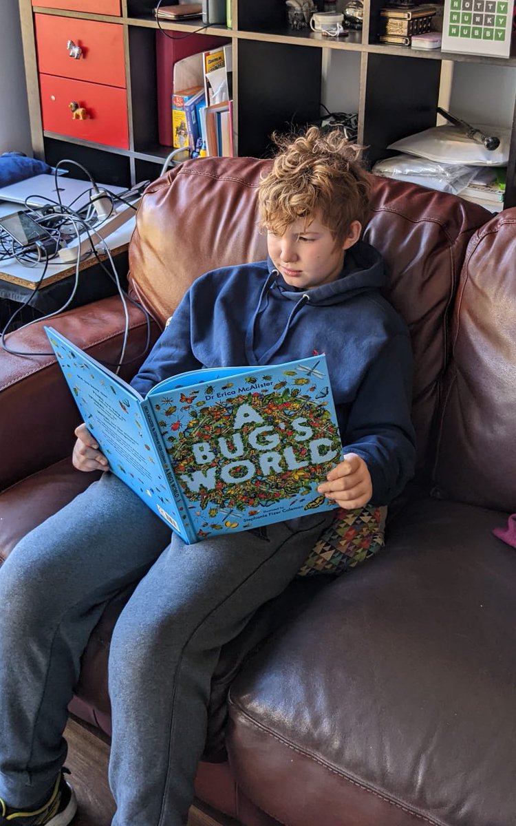 Dr Erica McAlister (@flygirlnhm) on Twitter photo (Photo with permission) - first time I’ve seen this youngster with a head in a book for a while 😜😎
Very pleased he gave #ABugsWorld a read! <a href="/HachetteKids/">Hachette Children's Group</a> @StephanieFizer <a href="/wrenandrookbook/">Wren & Rook</a> #books #insects #nature #bugs (Photo with permission) - first time I’ve seen this youngster with a head in a book for a while 😜😎
Very pleased he gave #ABugsWorld a read! <a href="/HachetteKids/">Hachette Children's Group</a> @StephanieFizer <a href="/wrenandrookbook/">Wren & Rook</a> #books #insects #nature #bugs