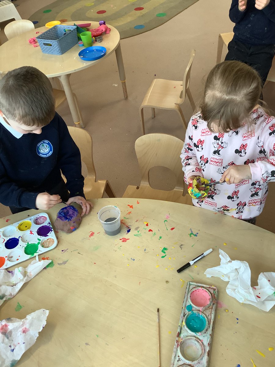 MissHallidayCVP's tweet photo. We have been making clay pots in primary 1. Today we painted and decorated them. Ask us all about i!🧑‍🎨🖌 @CanalViewPSEdin https://t.co/PpUhmtfxu7