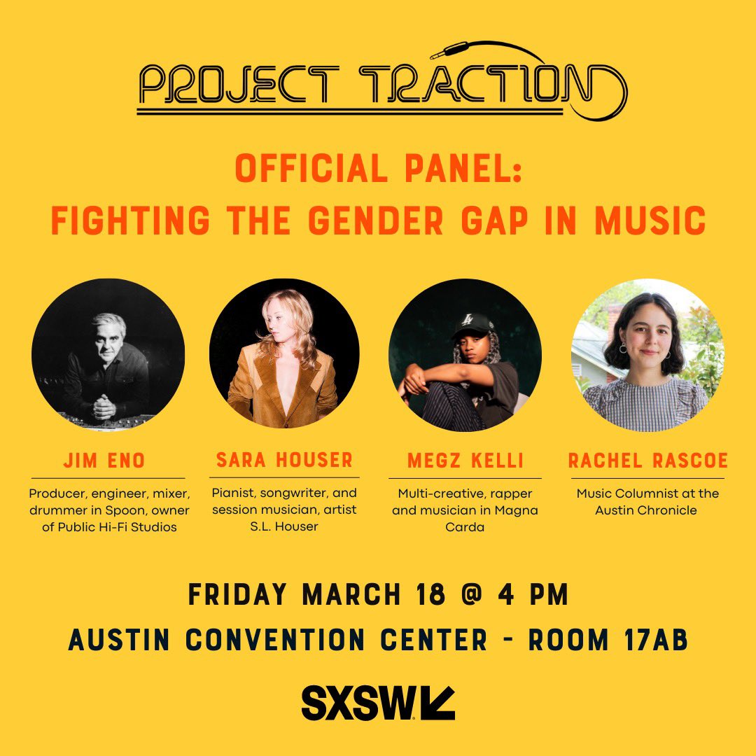 ProjTraction's tweet photo. Come to our official #sxsw panel TOMORROW (FRIDAY) and hear from @jimenoacid @gimmiekissmegz @shouserrr &amp; @rachelrascoe 

👉 https://t.co/iDV7lqpIFy https://t.co/I2K05Osq4n
