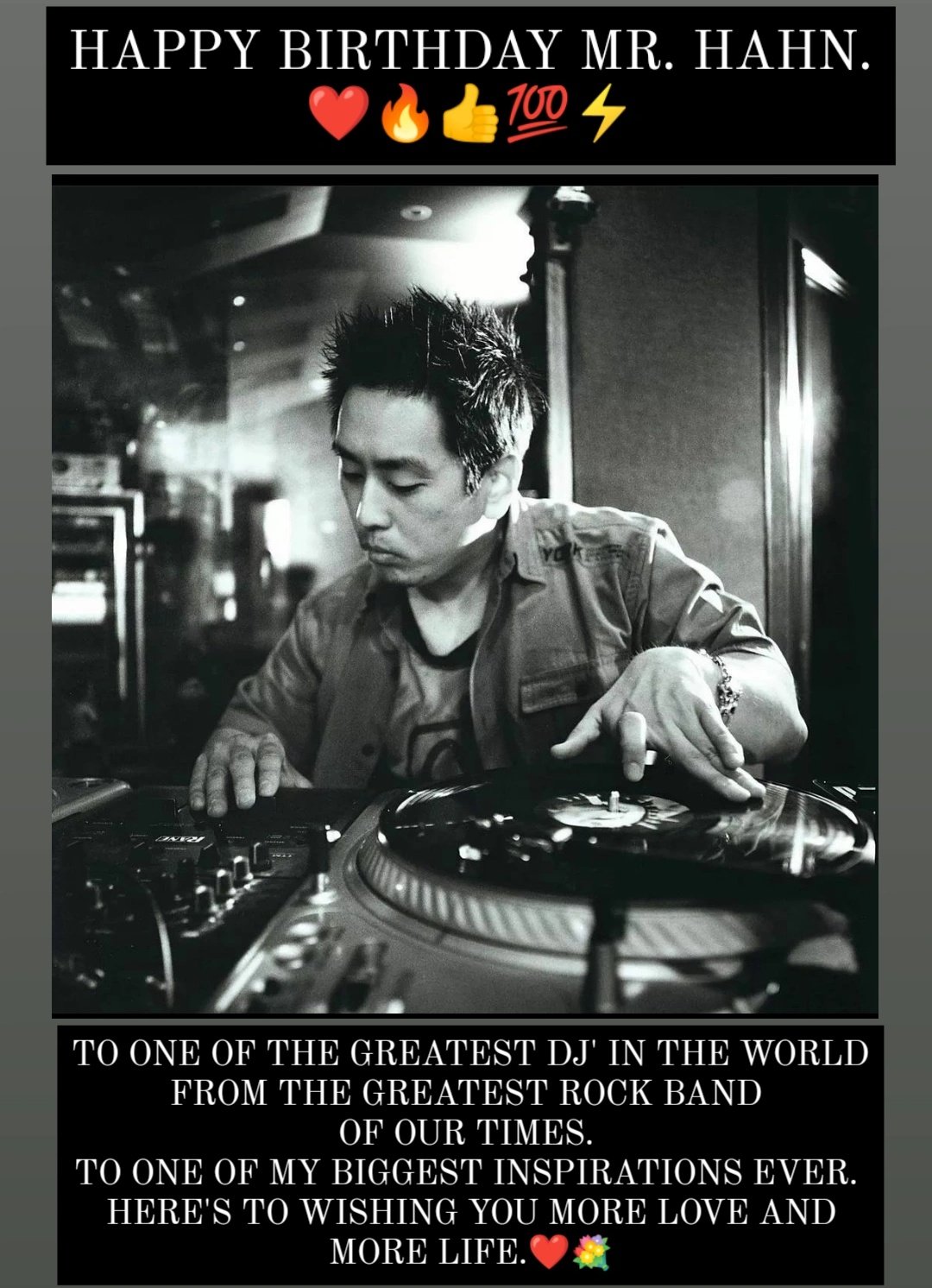 Happy Birthday to Mr Joe Hahn!!  