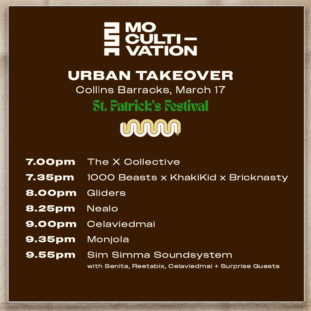 MoCultivation's tweet photo. Set times for today, we’re kicking off at 6:30 in Speigeltent Mor @stpatricksfest ����🔥🔥 who’s ready? https://t.co/bMIQWQYoVv