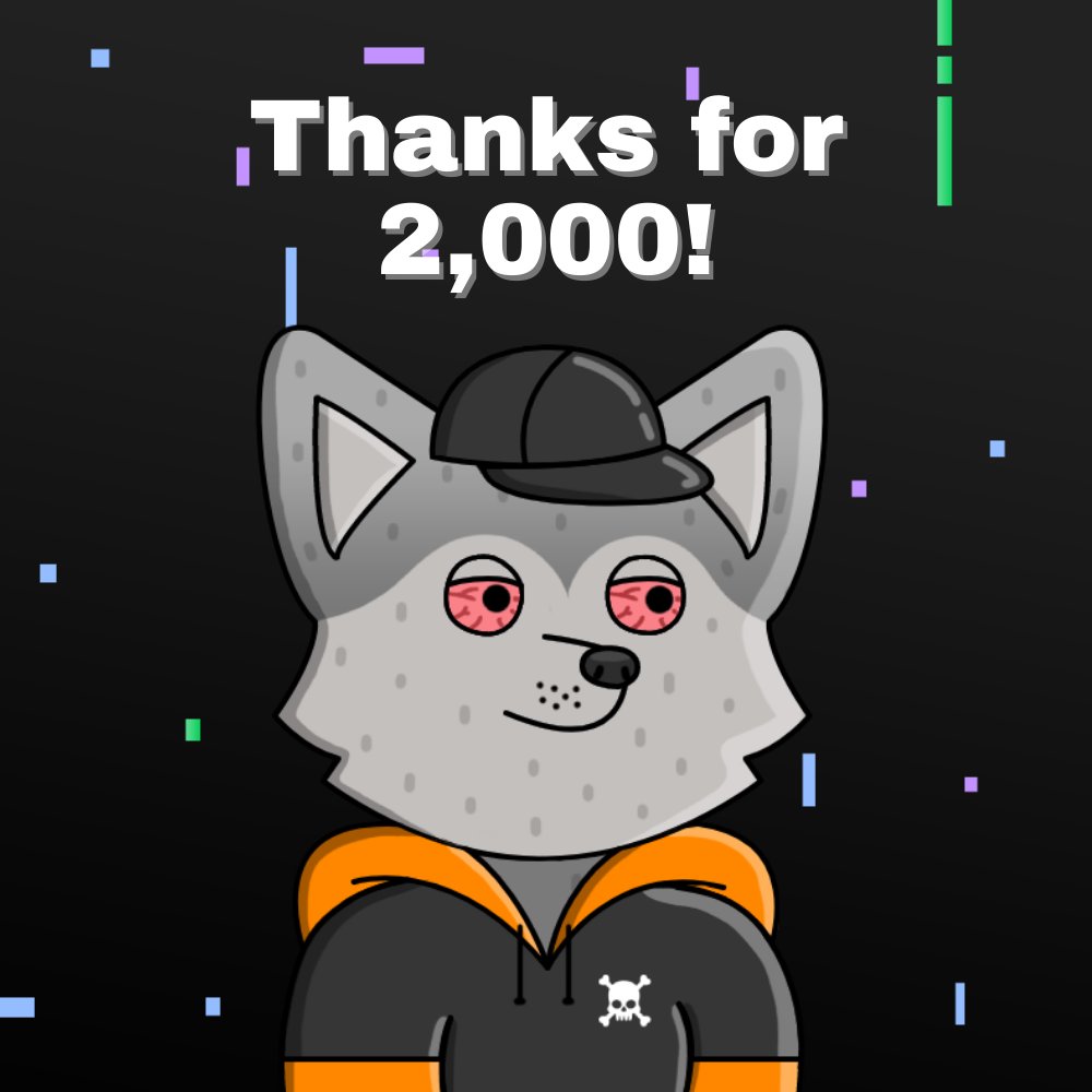 2,000 followers on Twitter!

Thanks so much Fox gang!
You're still early :)

Tag a friend.

#StayFresh #SolanaCommunity #SolanaNFT #SolanaNFTs