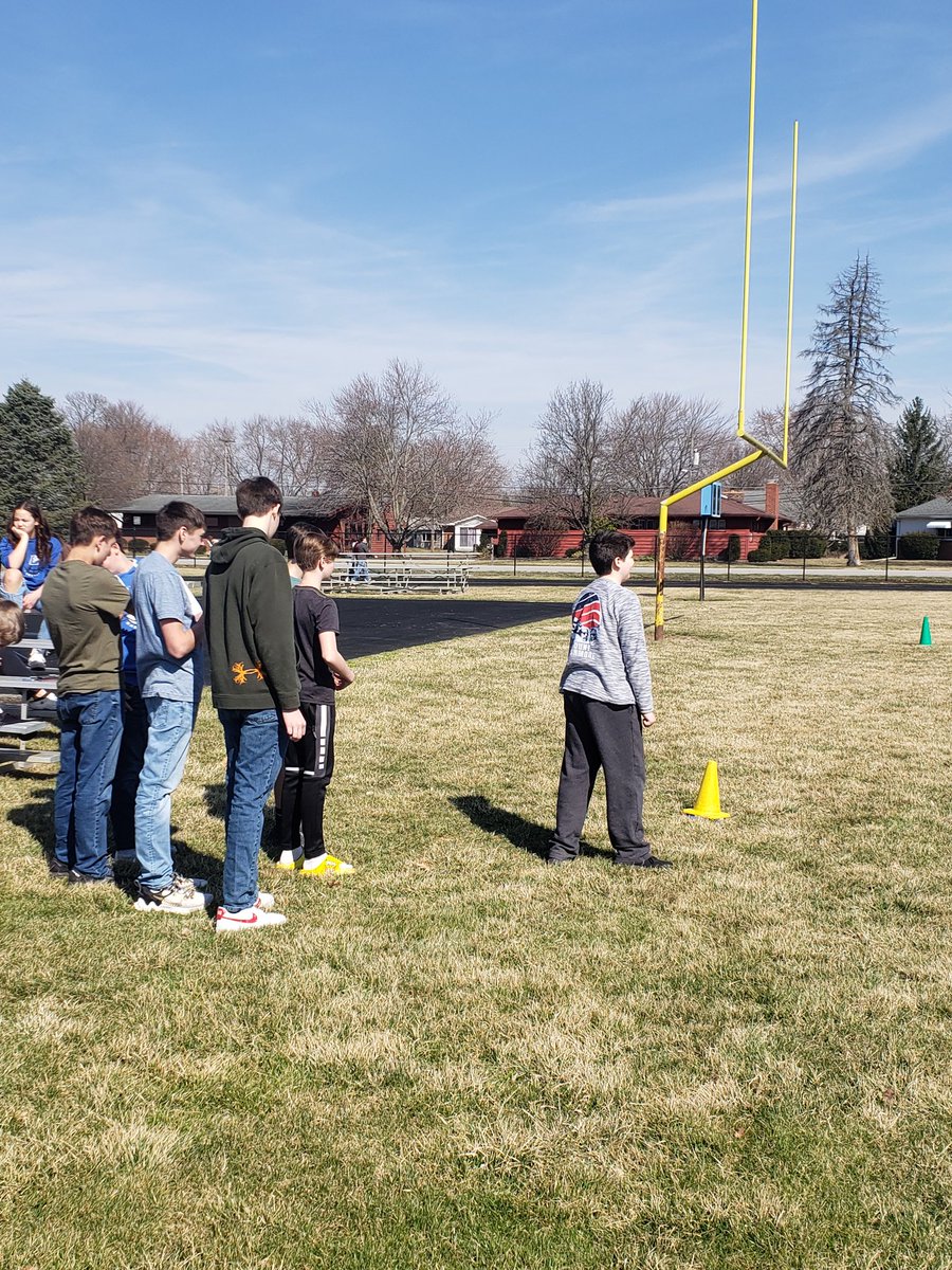 MathEagles's tweet photo. What a beautiful day to have some recess! It was great to see some of my students from last year as we put together one big kickball game! @lakes_renee @LHSGoldenEagles @SuptStover https://t.co/nQ9TkNii3i
