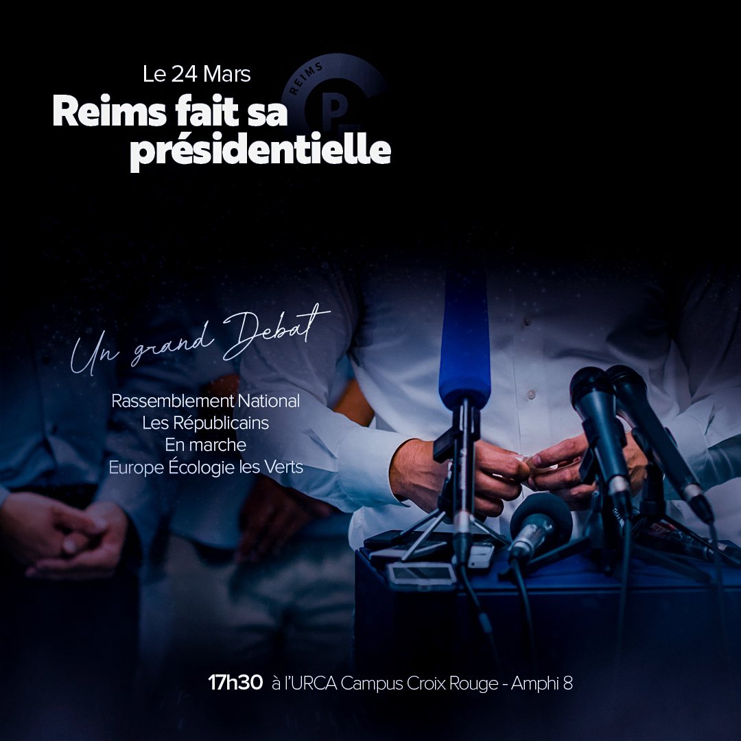 PEReims's tweet image. Le Parlement des Étudiants de Reims fait sa présidentielle ! 🔎

Par égard au pluralisme et à l'équité du débat, différentes sensibilité politiques ont été conviées, mais certaines par faute de disponibilité n'ont pu répondre positivement à l'invitation.