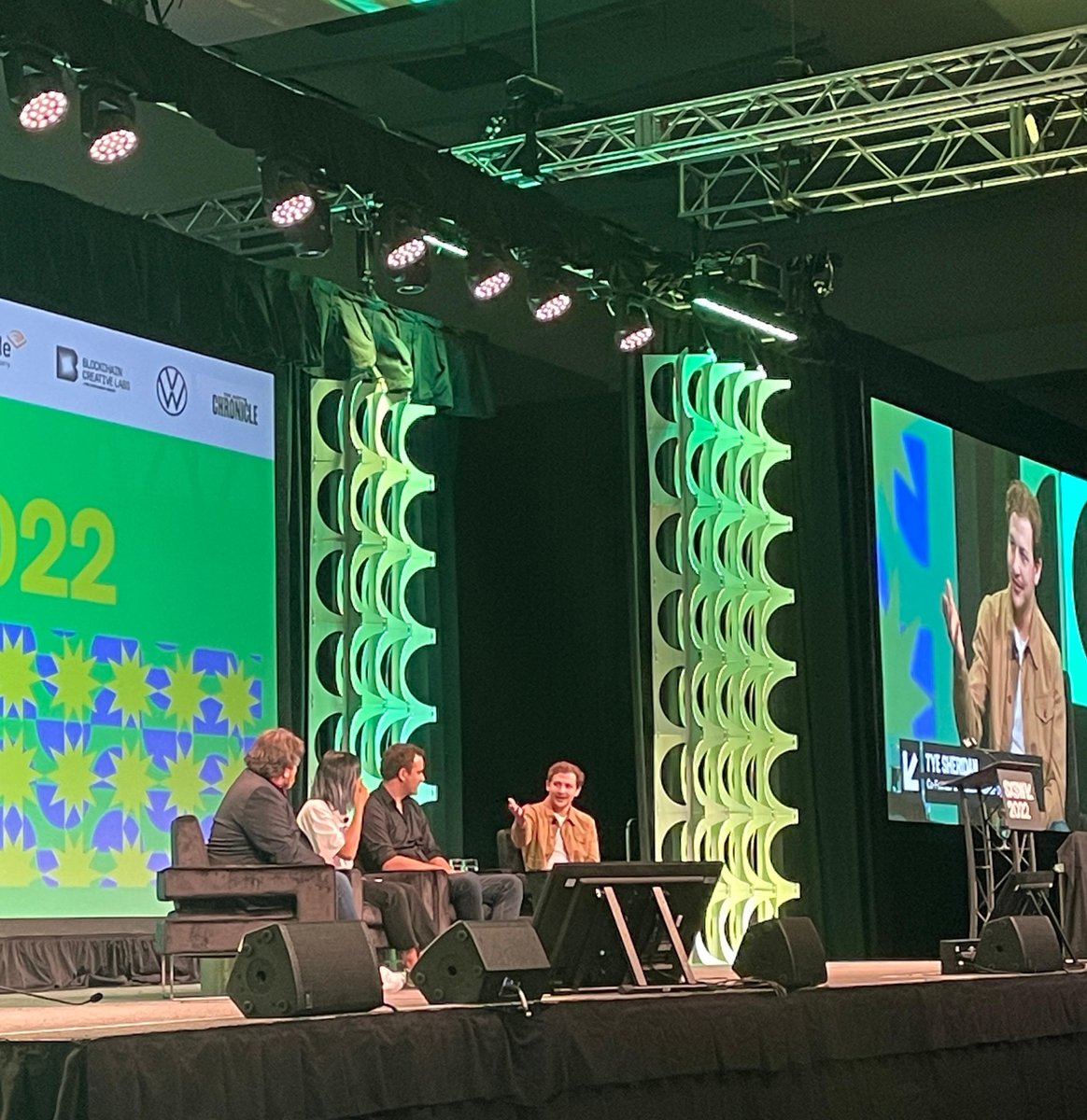 "AI will help us to take more risks and to do things we've never done in the past...to shepherd all those storytellers that are passionate about storytelling" -Tye Shepherd, <a href="/WonderDynamics/">Wonder Dynamics</a> w/ <a href="/ernestcline/">Ernest Cline stuff</a> <a href="/akanazawa/">Angjoo Kanazawa</a> <a href="/nikolatod3/">Nikola Todorovic</a>  'How Will AI Change the Future of Film &amp; TV' #SXSW