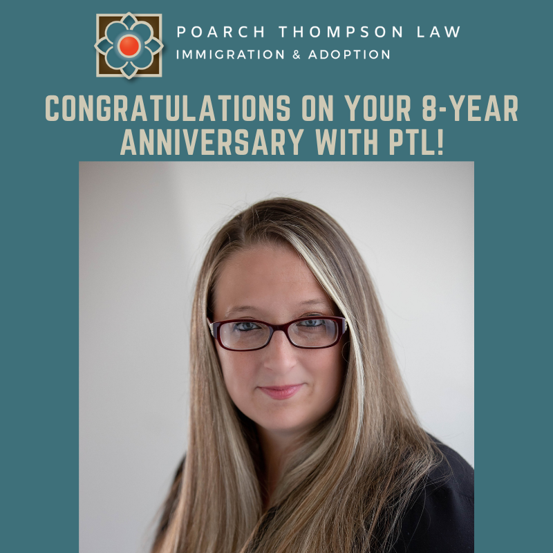 PoarchLaw's tweet photo. Congratulations on 8 years with Poarch Thompson Law, Katie! Thank you for all that you do! https://t.co/HHWpWNcq4R
