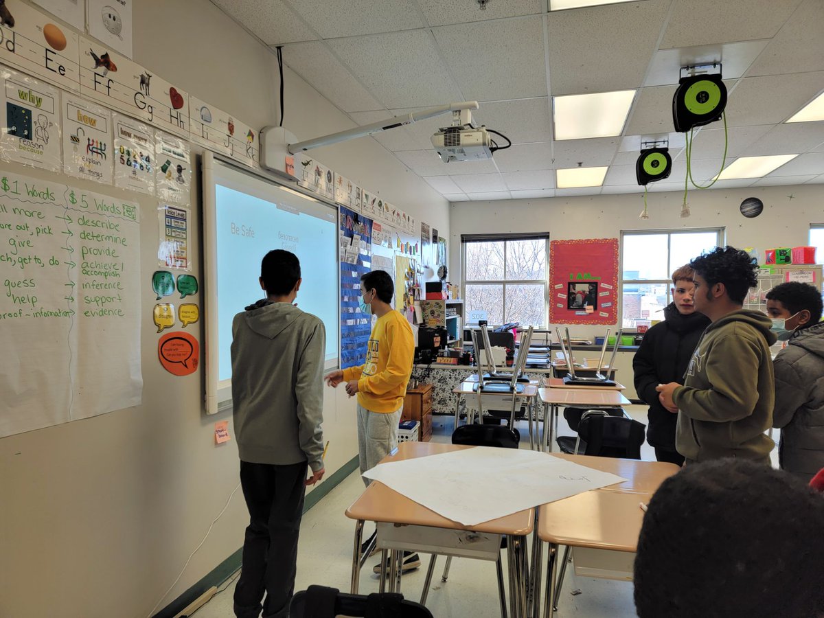 AIC_Dual's tweet photo. Mrs. Backes met with the student ambassadors for their first meeting.  They made posters in different languages stating to Be Safe, Be Respectful, and Be Responsible.  They also planned out how to help new students upon arrival to the AIC.@Albanyschools @AlbanyENL #allinforalbany https://t.co/z66EnI5WrL