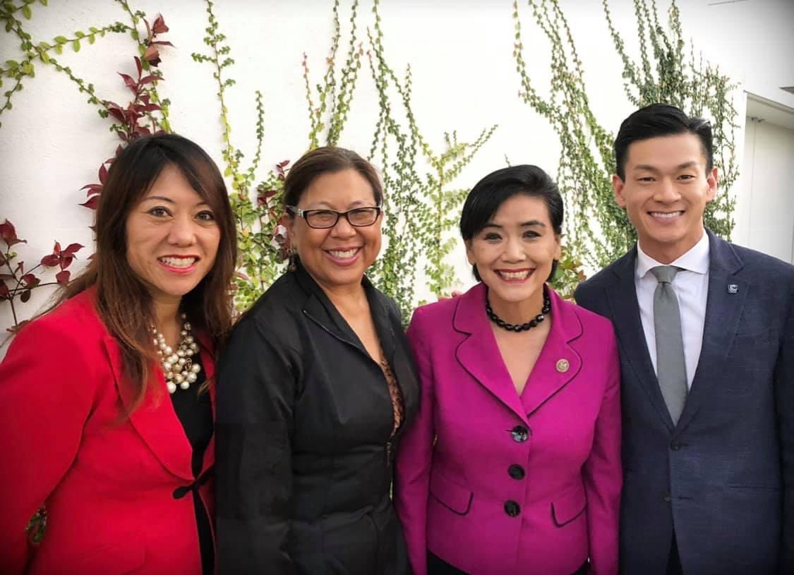 Evan_Low's tweet photo. In recognition of Women’s History Month, our @APILCaucus honors dynamic AAPI women in public service including @fionama , @BettyYeeforCA and @RepJudyChu ! #AAPIWomenStrong https://t.co/bb9KfenoRG