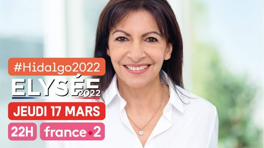 psarrageois's tweet photo. Ce soir, soutenons notre candidate dans l'émission Elysée 2022 sur France 2 à 22h00, en publiant sur nos réseaux sociaux avec #Hidalgo2022 et #Elysee2022 👍🌹 https://t.co/XW5vNBnrMC