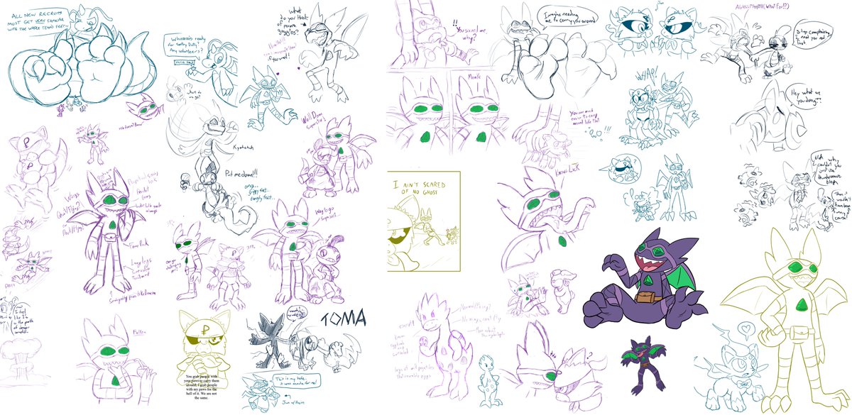 soto_xxxandros's tweet photo. Here a big one featuring mostly Falken and friends, a regional Sableye char for a PMD Project! Got so much more on him but I really couldn't fit it all, so the rest should be for the next one!

Feat. awesome draws from:
@miniturekitsune
@watchout4dragon
@Shiki_Shaka
@NBoudiou https://t.co/J9xJitNvB4