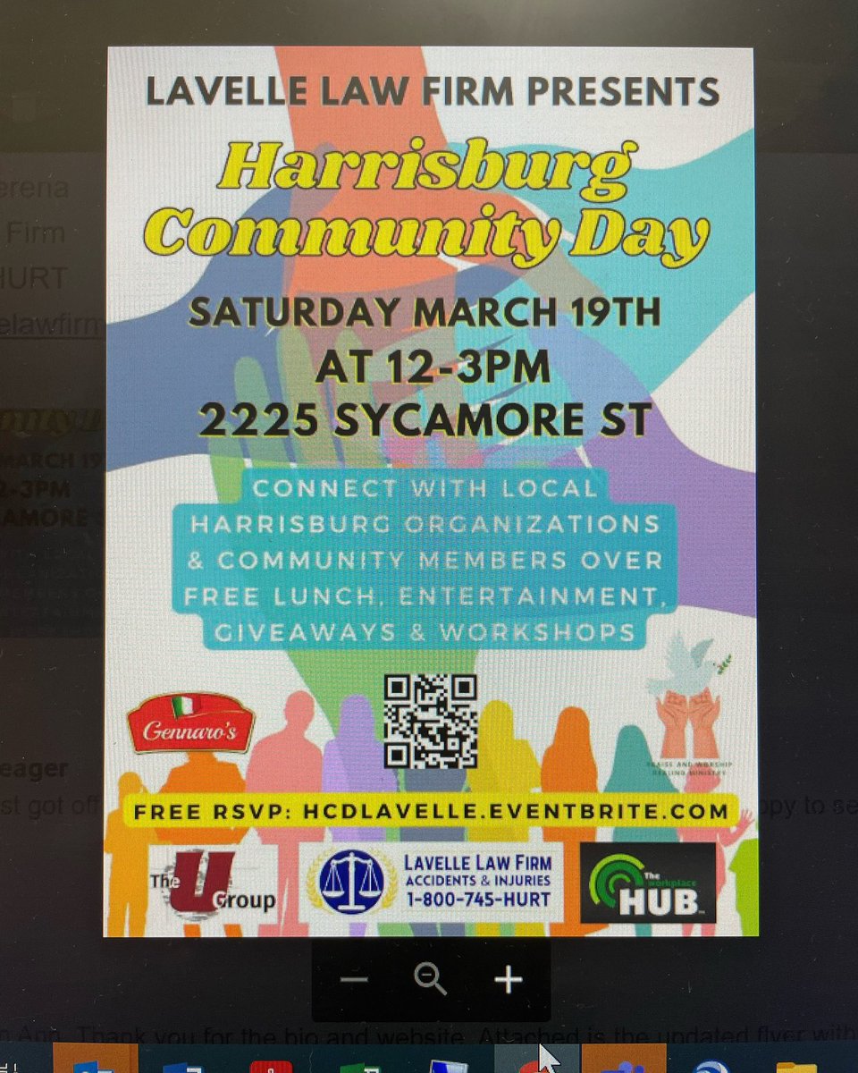 annbentonart's tweet photo. This Saturday, March 19, from 12-3, I will be one of the selected vendors setting up my artworks for sale at The Workplace Hub, 2225 Sycamore Street, for a Harrisburg Community Day presented by the Lavelle Law Firm. This is a FREE event! Use the QR code for more details. https://t.co/PCo8XWa0fk