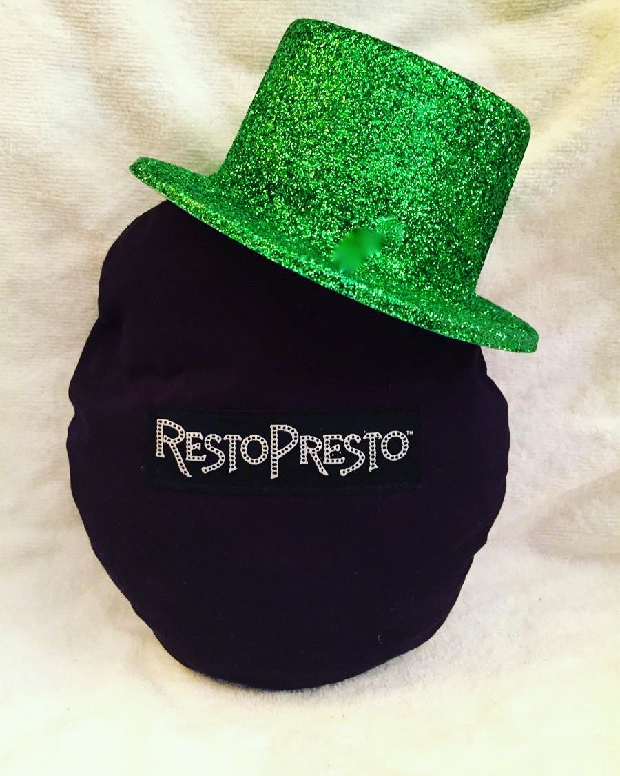 RestoPresto's tweet photo. In light of the silly hat, we honor those celebrating the Feast of Saint Patrick! 

May your pockets be heavy and your heart be light, 
May good luck pursue you each morning and night. #HappyStPatricksDay #StPatricksDay https://t.co/DqpsCeP6Cm