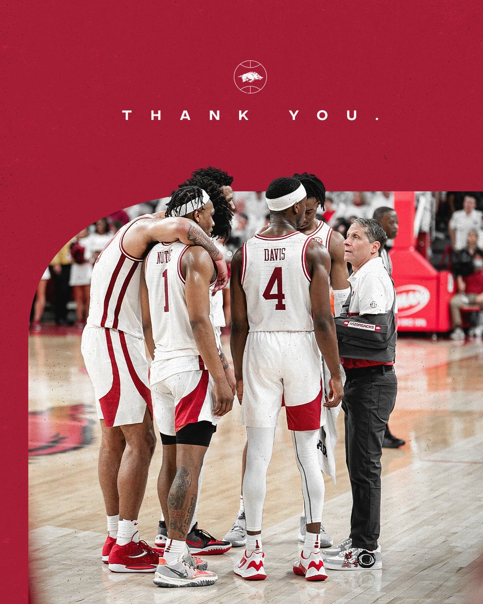RazorbackMBB's tweet image. For the sell outs. For the court storms. For your ELITE support.

Thank you for sharing this incredible season with us.