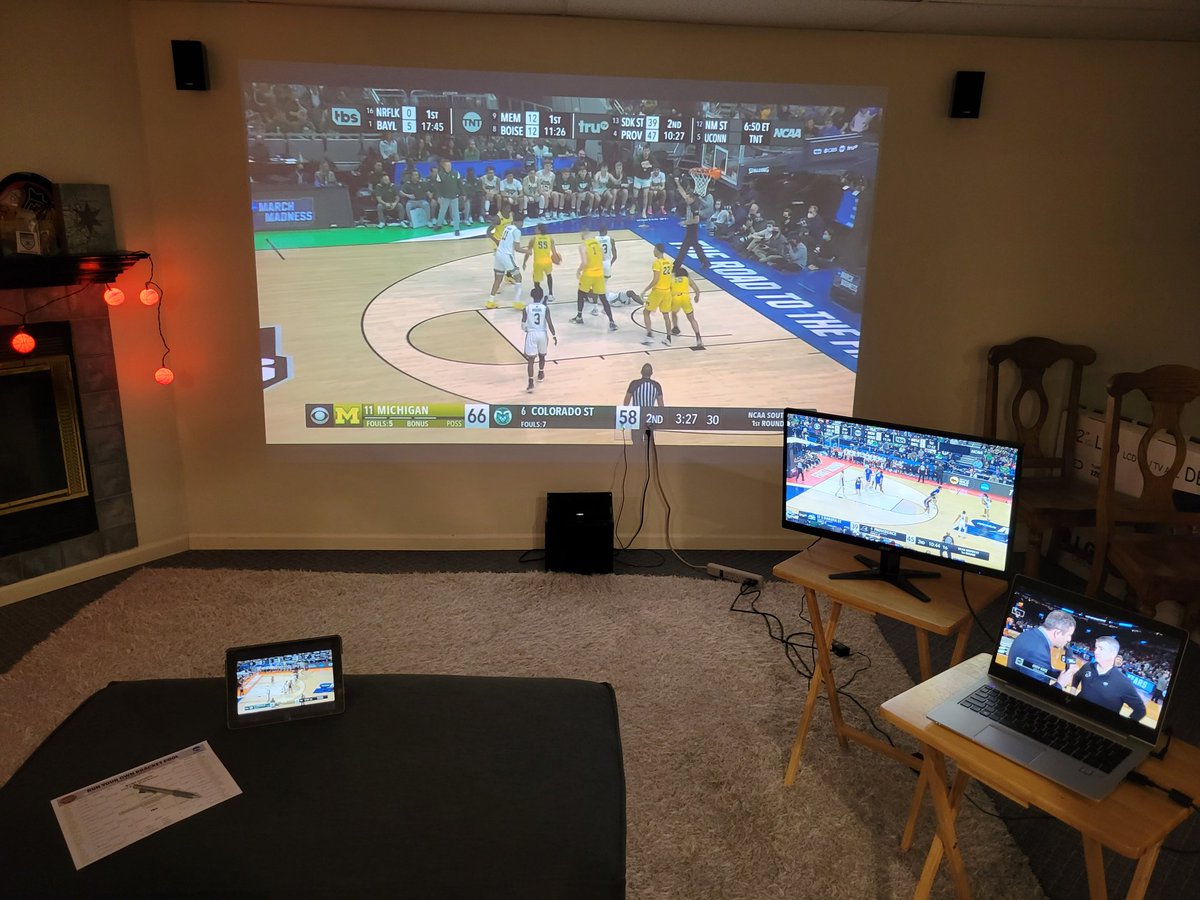 ncdefalco's tweet photo. 4 simultaneous games...and its only 1pm of day 1. Love this week. #ThisIsMarch #NCAATournament #MarchMadness https://t.co/k8b5Lxat7o