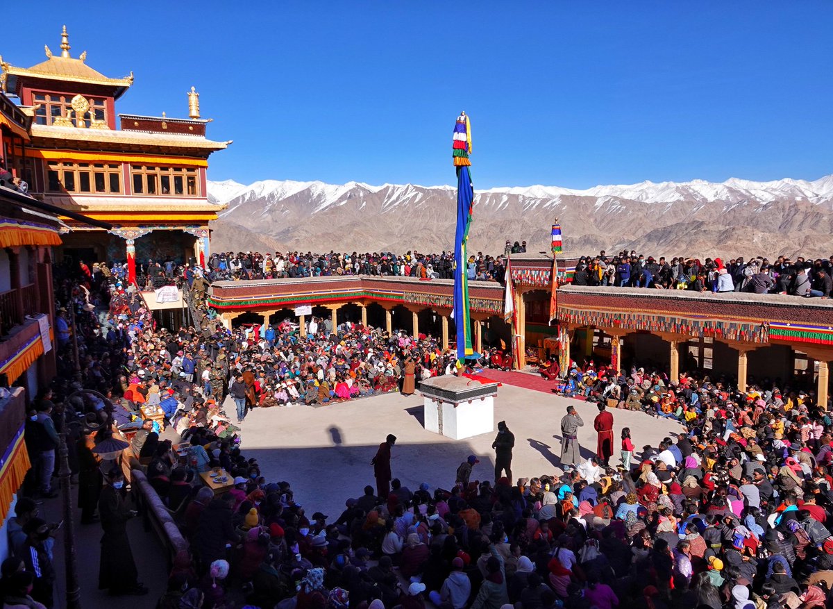 utladakhtourism's tweet photo. #MathoNagrang, a two-day festival is being celebrated at Matho Monastery, Leh. The prediction by both the Oracles & mask dances are the major highlights of the festival.
PC @JimmyNamgial
#ladakh #festival #oracle #maskdance
@tourismgoi @MinOfCultureGoI @incredibleindia https://t.co/UixqS2oHdA