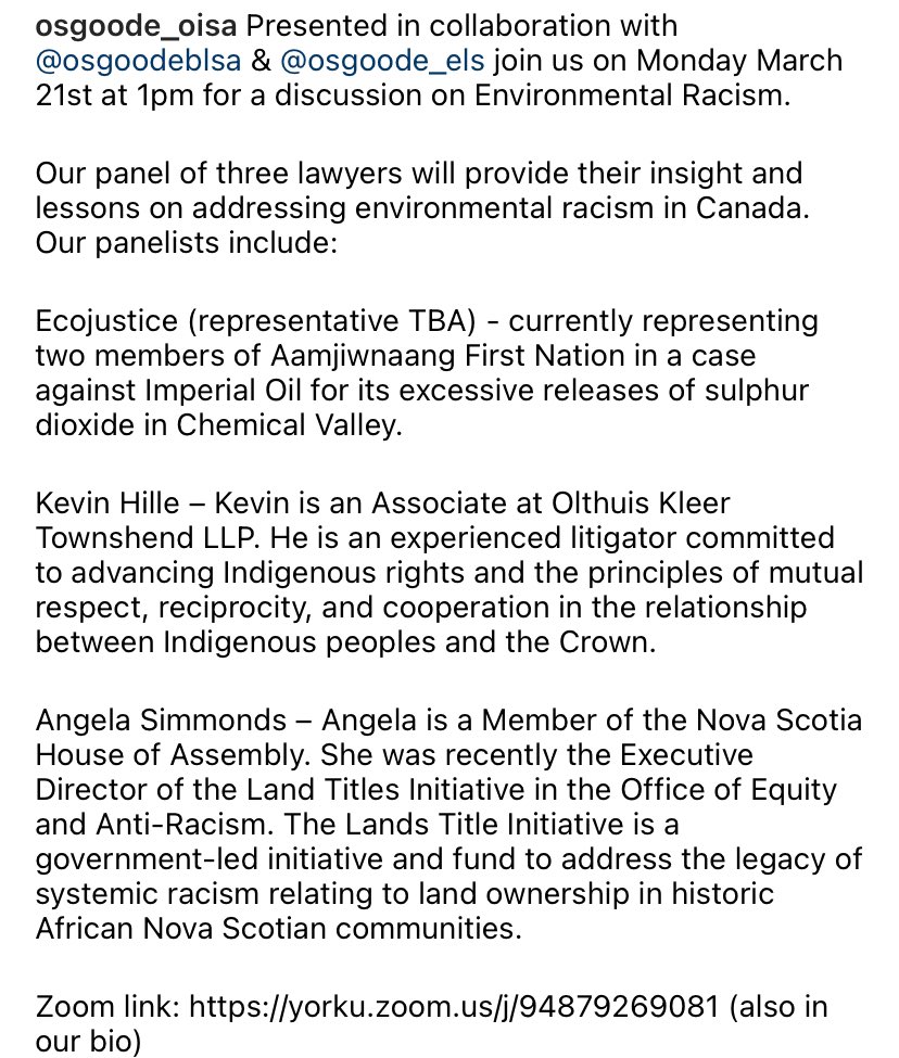 Osgoode Indigenous Students' Association tweet media