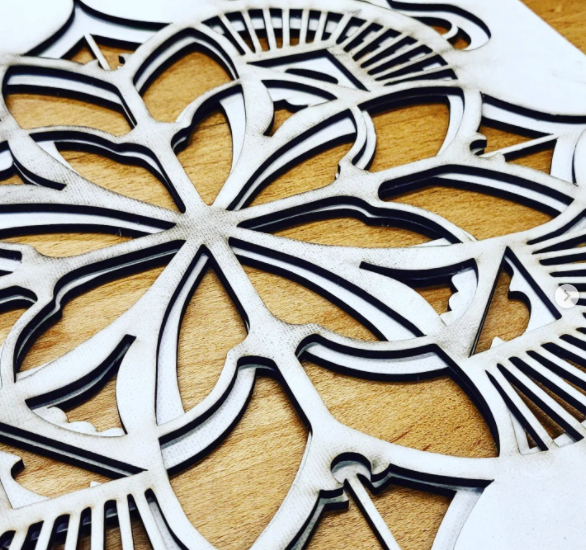 revyideafactory's tweet photo. Sneak peak of artist Taylor Sandell's work for the Revelstoke Visual Arts Centre's Anything Goes exhibition - opening today 🙌

Check it out online https://t.co/fa3fj19L2q

@revelstokevisualartscentre 
@TrotecCanada 

#AnythingGoes #lasercutter https://t.co/upgg82bMPg