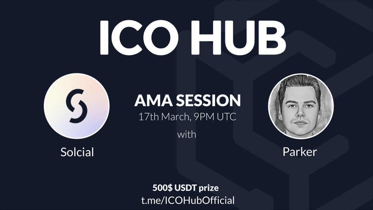 ICO Hub presents an AMA with SOLCIAL

@solcialofficial
 The Web3 Social Network

Date : 17th March, 9pm UTC (less than 3 hours from now)

Venue : t.me/ICOHubOfficial

There's $500 USDT in rewards up for grabs.