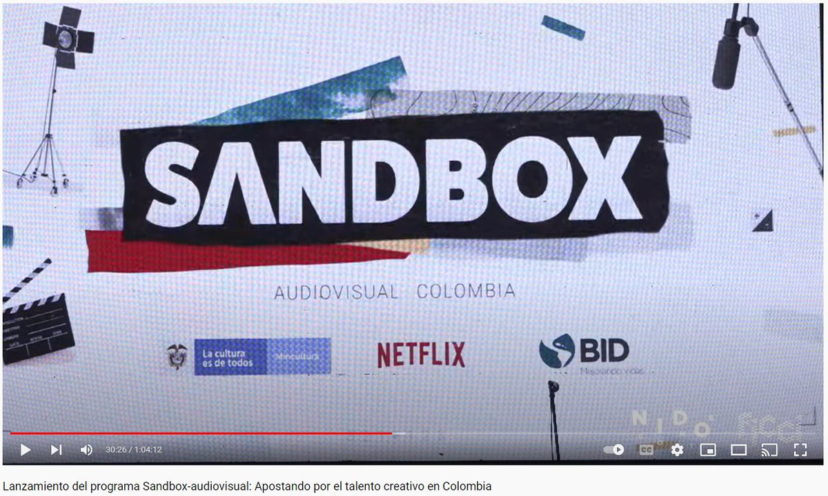 Revive el lanzamiento de esta iniciativa #SandboxAudiovisual🇨🇴 #Colombia del <a href="/el_BID/">Banco Interamericano de Desarrollo</a>, <a href="/netflix/">netflix⁷</a> y <a href="/mincultura/">MinCultura Colombia</a> para #ALC en el marco del <a href="/_FICCI_/">Festival Internacional de Cine de Cartagena</a> aquí: youtube.com/watch?v=8j-lfH…

👏Kudos a <a href="/raqfernan/">Raquel Fernández-Coto</a> <a href="/Alejandral/">Alejandra Luzardo 🦋</a> <a href="/lilisepa/">Liliana Serrano</a> <a href="/TrinidadZaldiv1/">Trinidad Zaldivar</a> <a href="/mapiti/">Maria Fernanda Prada</a> <a href="/sergiovinay/">Sergio Vinay</a> por el gran trabajo!