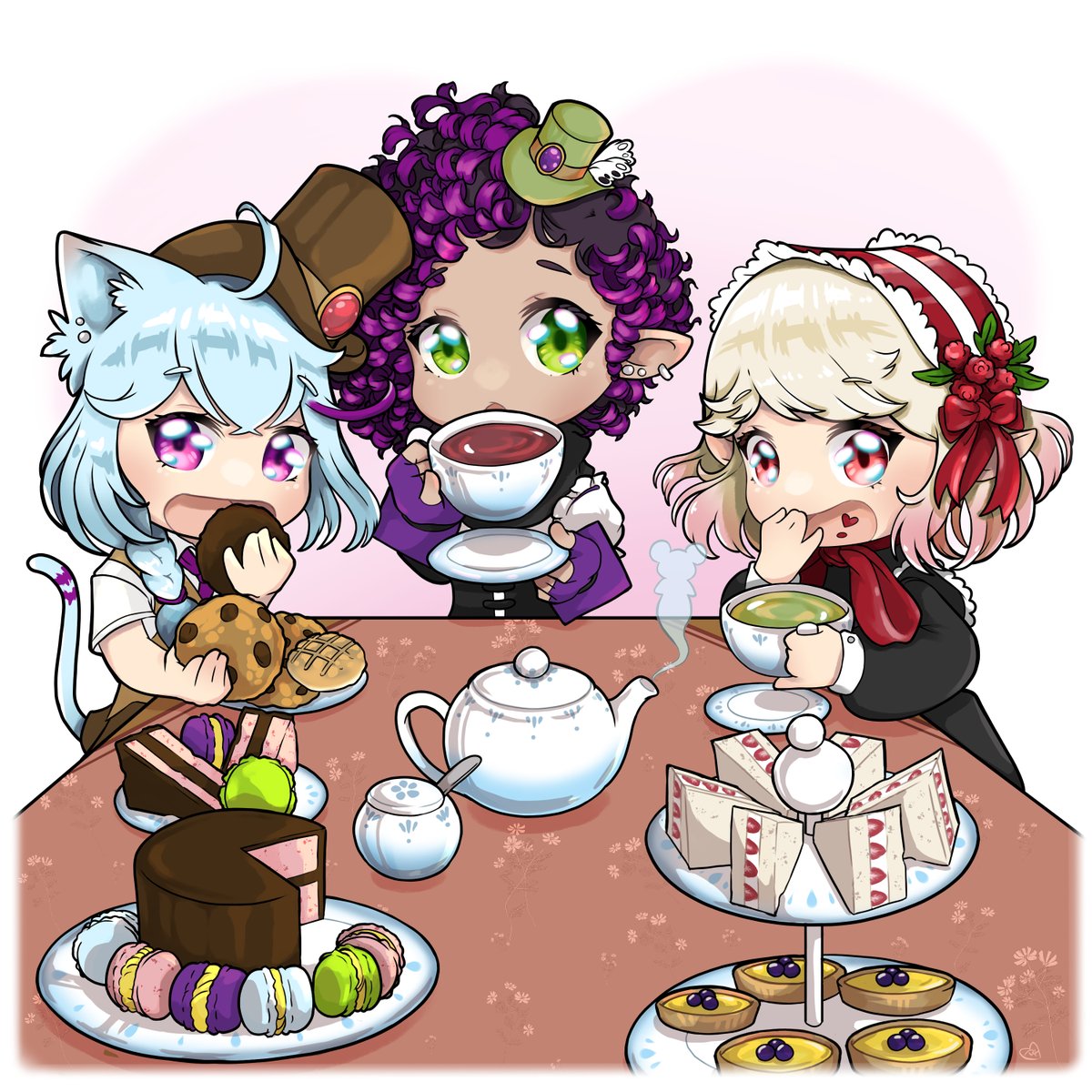 lazymoop's tweet photo. “Would you like an adventure now, or would you like to have your tea first?”
@TheChimeInn tea party time! Another adorable chibi commission done by the amazing @dracokiro💕
#ChimeInn #PictoMoop #Drawsworth #DracoArto #ENVtubers https://t.co/J6g0nd6MrU