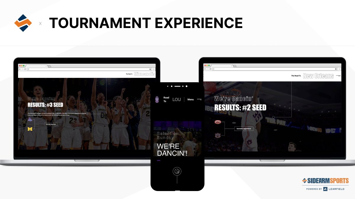 SIDEARMSports's tweet photo. 🚨 FEATURE ALERT
Our #SIDEARMFam is celebrating their team's incredible seasons with our dynamic and interactive tournament experience.
Best of luck to all our partners in #MarchMadness! https://t.co/3ZzS44ivpi