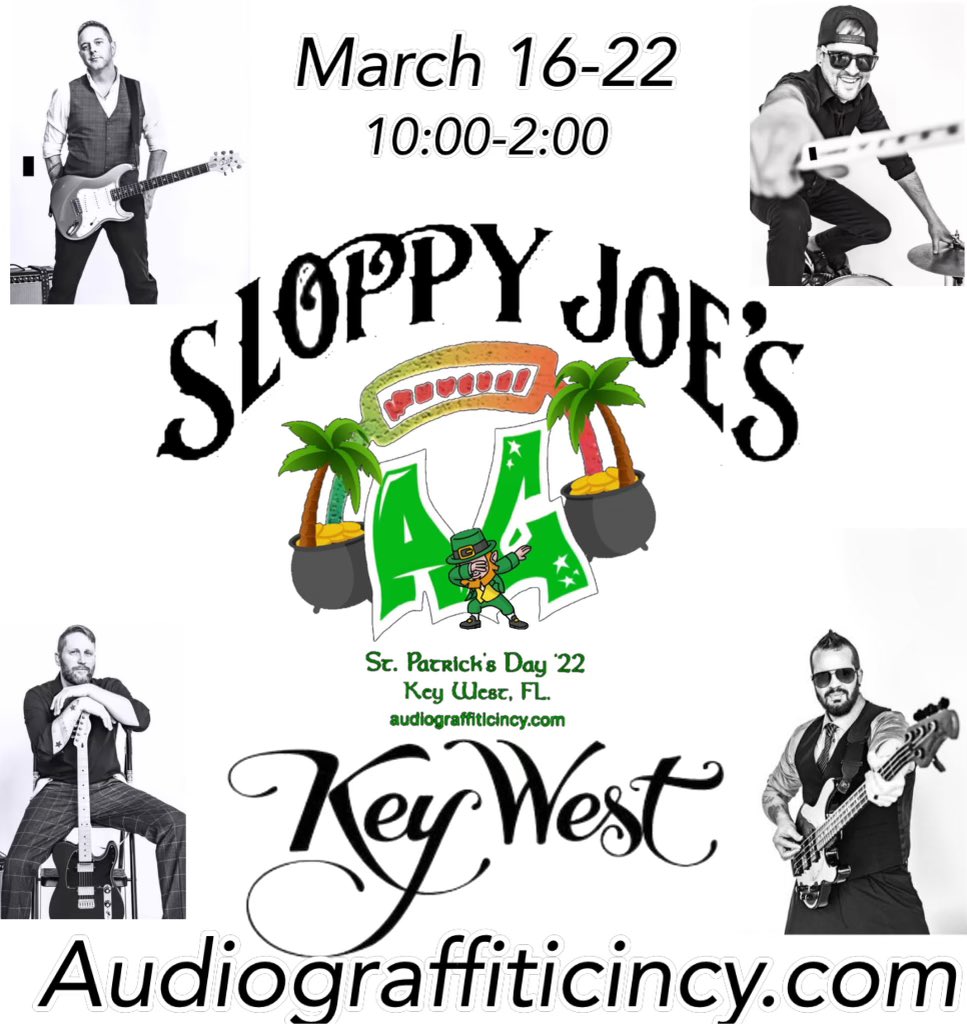 JMID3's tweet image. Happy St. Patrick’s Day! It’s night #2 of 7 with Audio Graffiti here @SloppyJoesBarKW