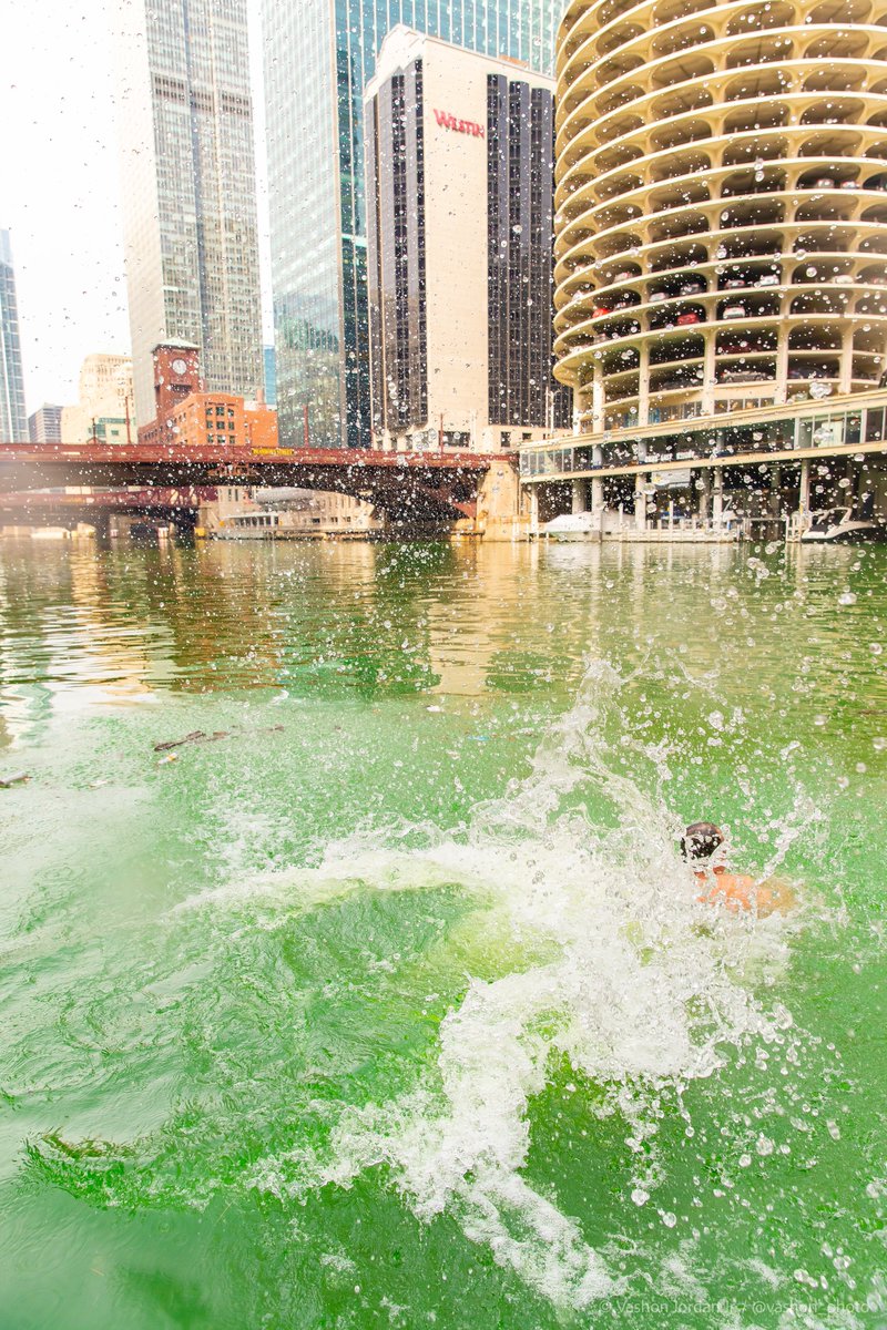 vashon_photo's tweet photo. If you saw a man (@TheRealDtox) diving into the Chicago River, your eyes were not deceiving you.

Happy St. Patrick’s Day ☘️ https://t.co/Hu5dBLvxpw