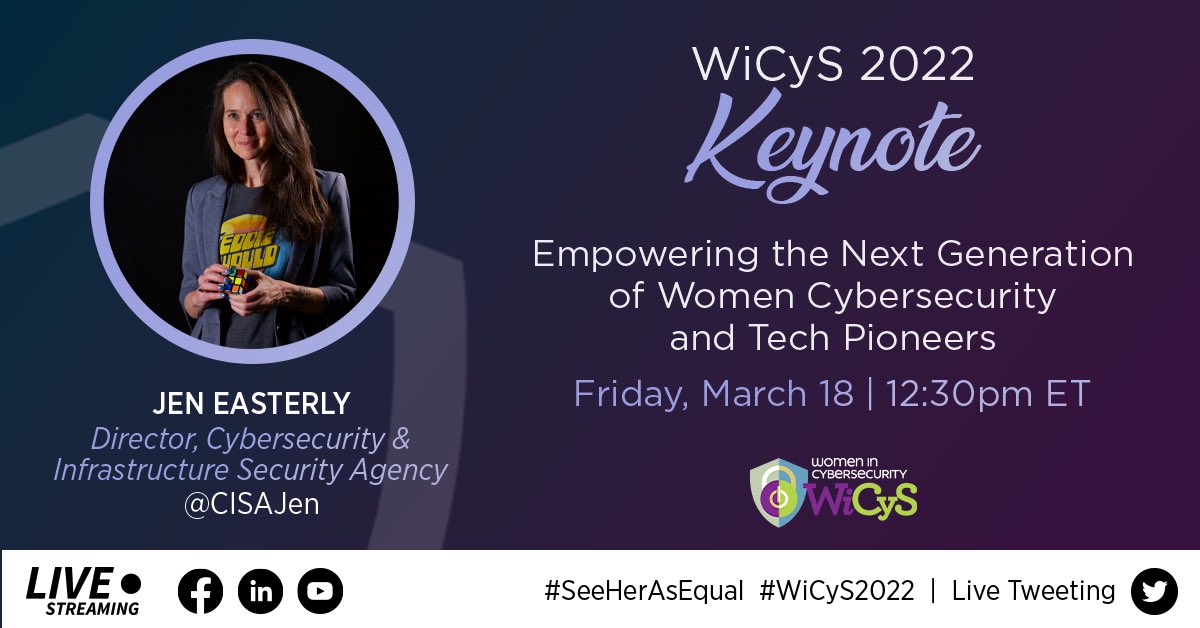 CISAJen's tweet photo. ☘️Cleveland, here I come! Super excited to speak at #WiCyS2022! #CyberGirlPower
Here’s a link to watch LIVE tomorrow: https://t.co/8UZl1frTsG #WiCyS2022 https://t.co/CYTHzJsg7e