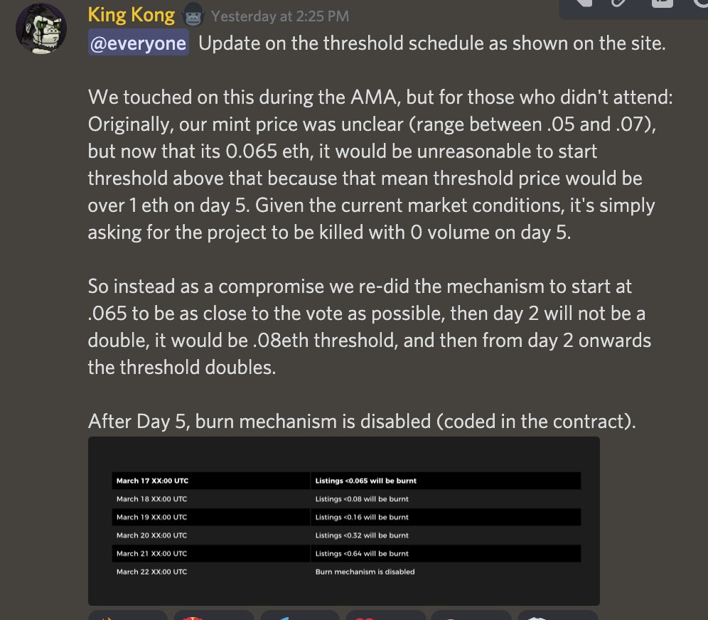 theplutocrypto's tweet photo. How can they kaijukongz burn "your" NFT if you list under certain price? Will there be anyone buying this artificial floor? https://t.co/uRXHTjcaBd