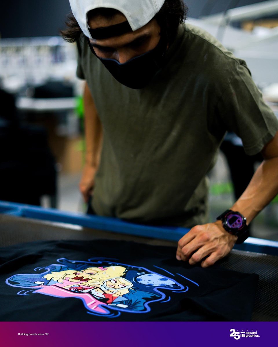 apparelgraphics's tweet image. Knowing we’re only as good as the last shirt pulled off press pushes us to challenge our own standards and practices.

Graphic tee seen here for @trixiemattel x @katya_zamo collab. Simply 🔥