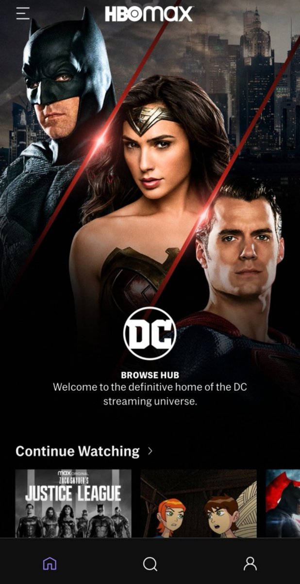 FatalJayShow's tweet photo. HBOMax back promoting that truth in the app #RestoreTheSnyderverse https://t.co/sEWl1fl2Sx