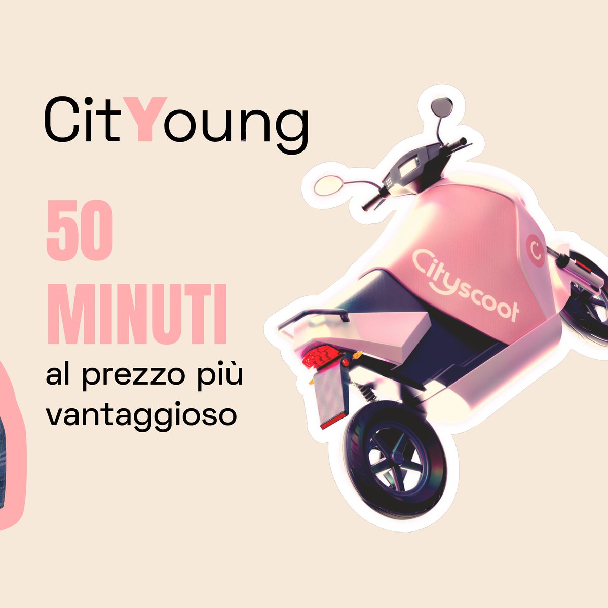 Giovani fuoriclasse! Giorno di festa per i CityRiders under 26🎉 Un nuovo pack è arrivato nell’app Cityscoot📲 Nome in codice: CitYoung 50 minuti al prezzo più vantaggioso. Come tutti gli altri pack, i minuti sono validi un anno. In sella ragazzi! 😍 ⬇️ cityscootmoped.onelink.me/V2Rw/58139f1c