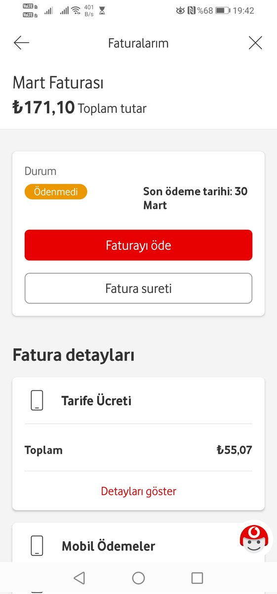Kampanya yapıyorsunuz. İndirim dusmuyorsuz.  Bidaha kullanirsam aha bak okadar diyorum. Market odmesi yapıyorum. Ekstra 6 lira mobil odeme bedeli alıyorsunuz.