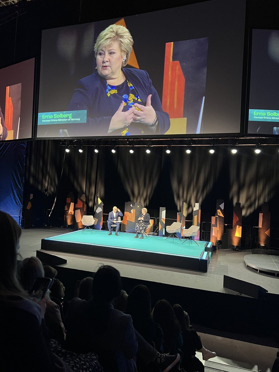 “It is so important to have more women entrepreneurs, more women who are willing to take risks, more women who are investing and more women who do technology jobs”. Thank you for your message today <a href="/erna_solberg/">Erna Solberg</a>. 

#SheConference #GlobalGoals #Goal5 #GenderEquality