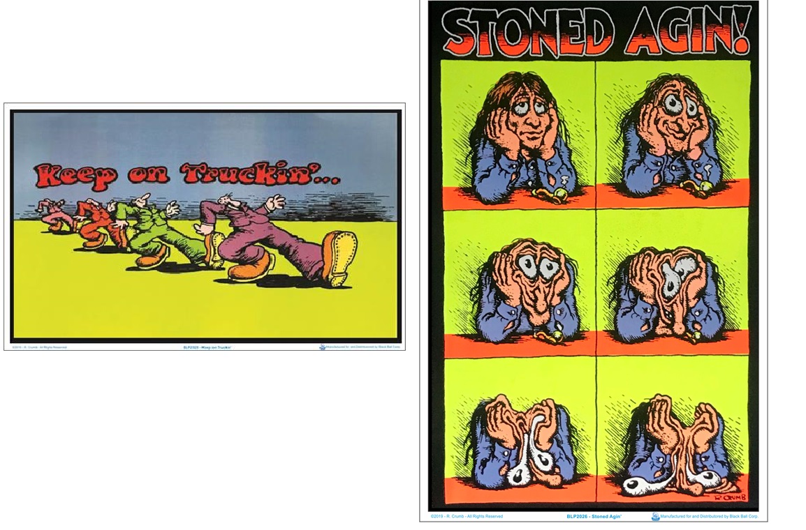 R. Crumb Black light posters have been thrilling hippies and classic pop art fans for generations.

Scorpio Posters is the only place to find these 2 officially licensed iconic blacklight posters.

 #crumb #rcrumbart #blacklightposter #blacklightart #scorpioposters